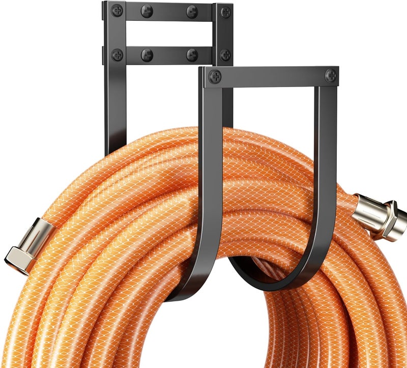 pickpiff Garden Hose Holder Wall Mount - Metal Water Hose Hanger for Outside, Durable Hose Hook for Garden, Garage, or Yard Storage - Image 1